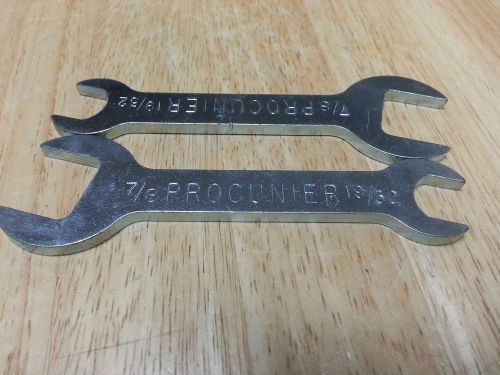 Lot of 2 Procunier Double End Wrenches 7/8&#034; x 19/32&#034;