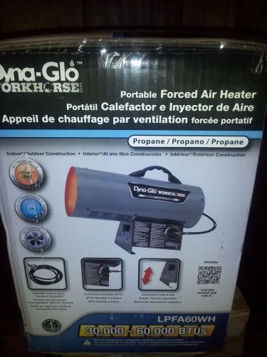 Dyna-glo portable outdoor propane lp forced air space heater 30k - 60k btu for sale