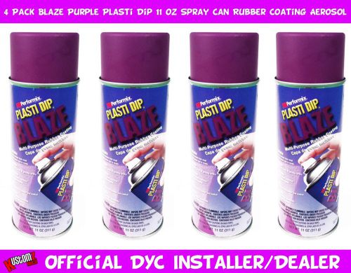 4 pack blaze purple plasti dip 11oz spray can rubber coating aerosol for car rim for sale