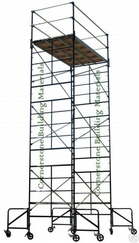 SCAFFOLD ROLLING TOWER 5&#039;x10&#039;x20&#039;8&#034; PLATFORM HIGH WITH GUARDRAIL &amp; OUTRIGGERS