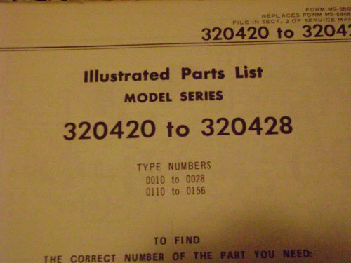 briggs and stratton parts list model series 320420 to 320428