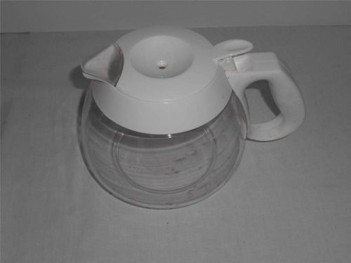 Cuisanart Decanter Replacement Part 10 Cup Glass White 5.25 inches Tall