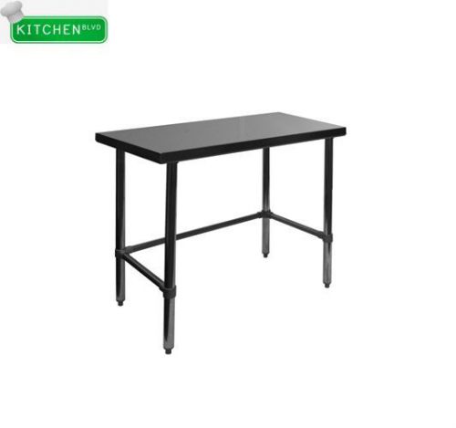 Open Base Flat Top Work Table All Stainless Steel 24&#034;x24&#034;