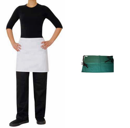 Aussie chef waiters 1/2 apron with pocket green 70cm x 40cm cotton drill for sale