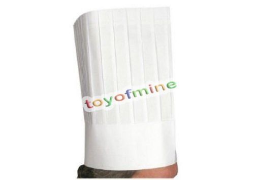 9&#034; / 12&#034; inch White Disposable Chef Hat Catering Hats Food Serving paper Hat US