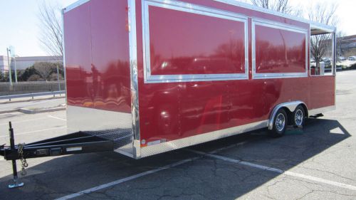 24&#039; long bbq concession / mobile kitchen trailer with 6&#039; porch &#034;brand new&#034; for sale