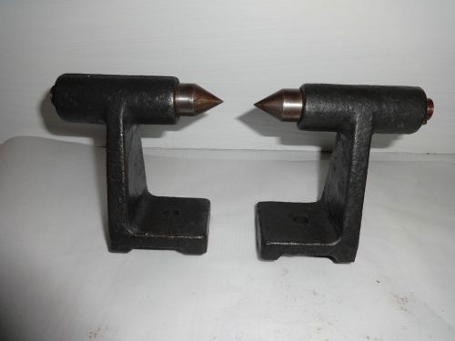 Pair of Tail Stock Centers 3-3/8&#034; Center Height For Rotary or Milling Machine