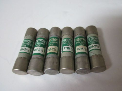 Lot of 6 cooper bussmann fnm-2 1/2 fuse new no box for sale