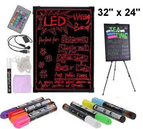 32&#034; x 24&#034; led writing board package (board, stand, markers, controllers, &amp; more) for sale