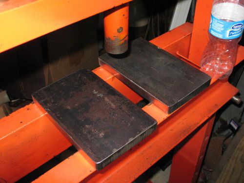 Shop hydraulic arbor wide press plates, 5&#034;x8&#034; bed bars for 20 ton, 2 pc set for sale