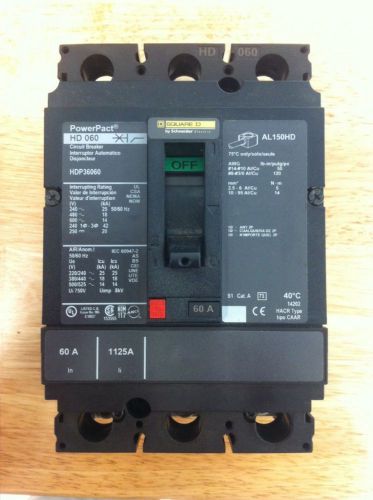 SQUARE D HDP36060 Circuit Breaker, Lug 600VAC 60Amp