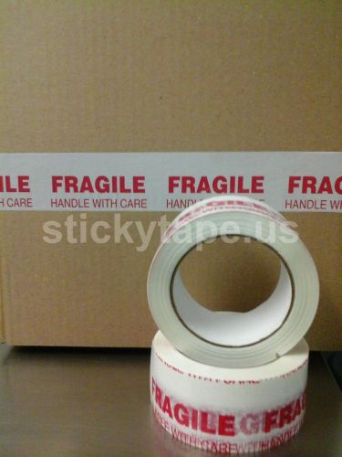 2&#034;x110 yds. - &#034;FRAGILE Handle with Care...&#034; (6 Pack) Pre-Printed