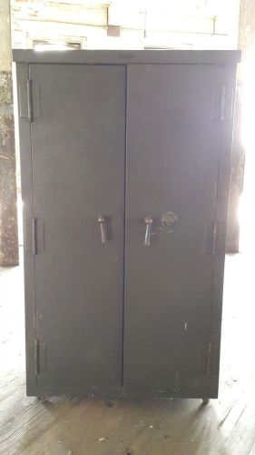 Vintage Large 4&#039; 6&#039;&#039; high Tall Safe made by Phoenix safe co. with 5 Shelves