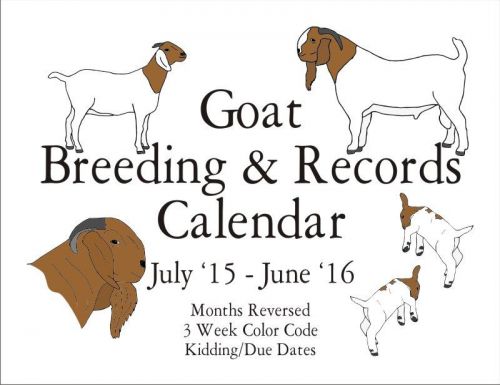 BOER Goat Breeding and Kidding Calendar - July2015-June2016