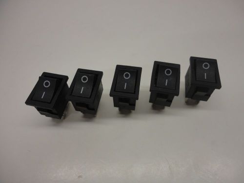 5 pk pack lot kcd1-104 6a 250v ac 10a 125v rocker i o power snap button switch for sale