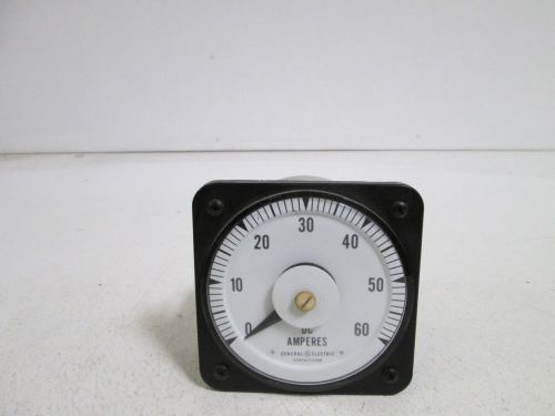 GENERAL ELECTRIC 0-60 DC AMPS PANEL METER 50-103121CANW2 *USED*