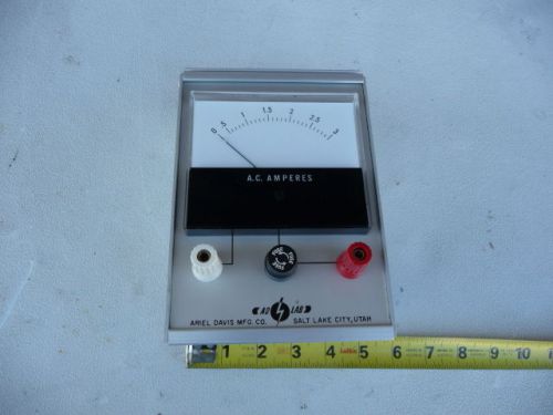 Vintage Ariel Davis Ad Lab AC amperes  testing meter analog laboratory