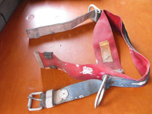 Atlas nylon web body safety belt 4&#034; back pad medium 2 anchor point model 346 for sale