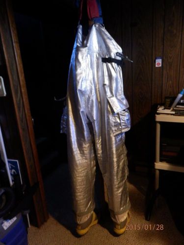 Globe hazmat firefighter gx-7 pants 7.0 oz aluminized pbi / kevlar size 40 x 32 for sale