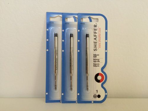 3 SHEAFFER Medium Point Black Ink Ballpoint Pen Refills – New