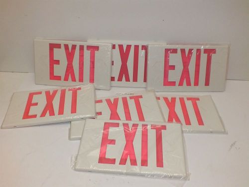 LOT of 7 Cooper Lighting Sure-Lite 004-680 Exit Sign Cover Red for LPX Model