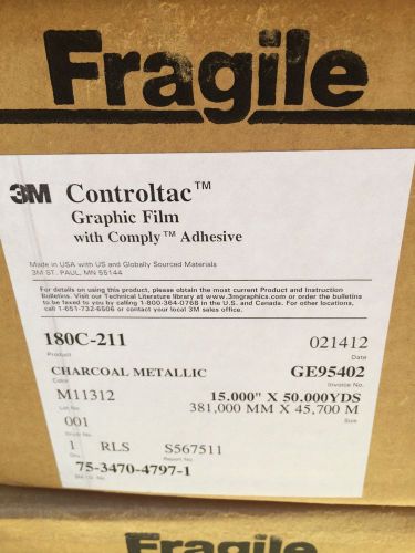 3M CONTROLTAC GRAPHIC FILM WITH COMPLY ADHESIVE - CHARCOAL METALLIC -****NEW****