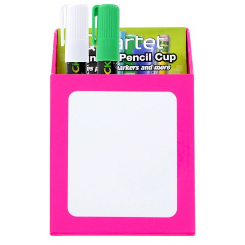 Quartet office school magnetic pen/pencil cup holder for dry erase boards - pink for sale