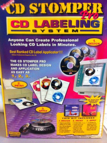 NEW! CD STOMPER PRO CD-R LABELING SYSTEM,DESIGN,PRINT &amp; APPLY