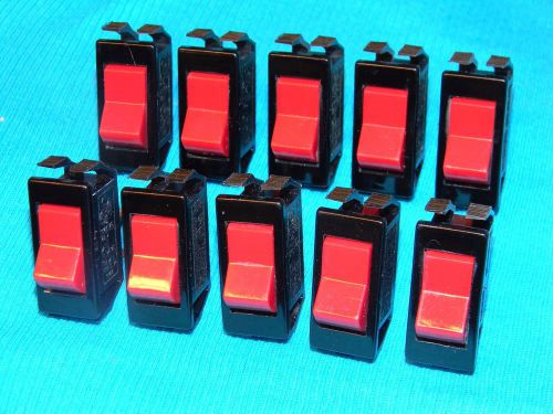 AIRCRAFT AVIONICS ROCKER SWITCH SET OF 10, FRENCH MADE  BY RUSSENBERGER, ON-OFF
