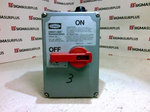 Hubbell HBLDS3 Circuit-Lock Disconnect Switch 30A 600VAC