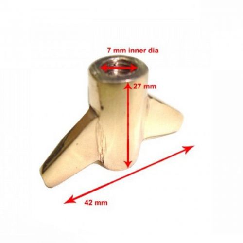 Brand new rare rear brake wing nut with brass finishing for royal enfield for sale
