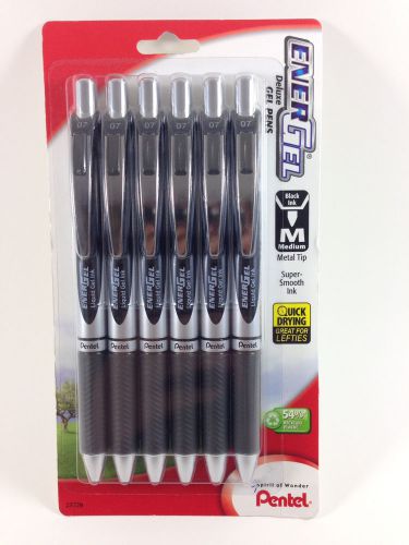 Pentel EnerGel Deluxe RTX Gel Ink Pens, 0.7 mm, Medium Point, Black Ink Color