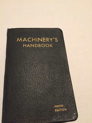 VINTAGE MACHINERY&#039;S HANDBOOK 9th. EDITION 1937