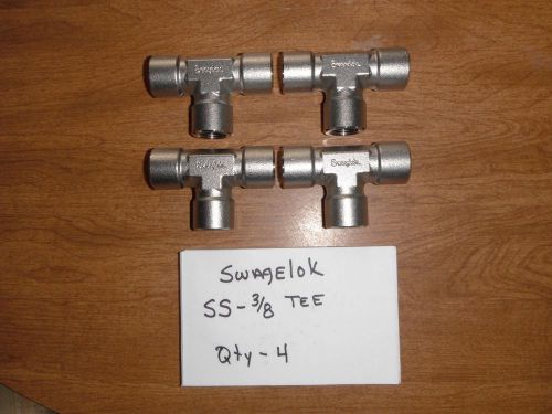 Swagelok SS- 3/8&#034; FPT  Tee  Qty.4