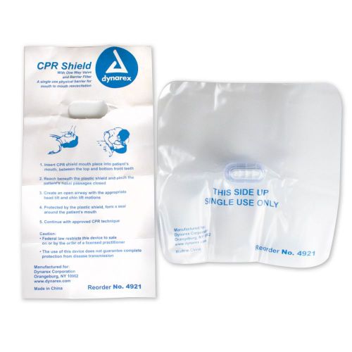 Dynarex 4921 CPR Shield w/one way valve SOLD INDIVIDUALLY