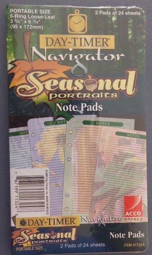 Day Timer Navigator Seasonal Portraits Note Pads. Item #11324. Portable Size.NEW