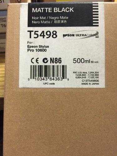 Epson T5498 Matte Black Ink Cartridge For Pro 10600 Exp 09/16