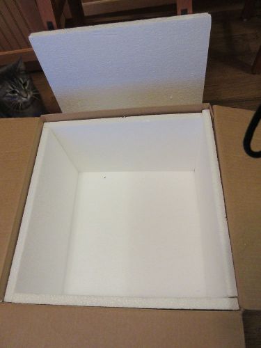 18 by 18 by 12 Inch Shipping box with Styrofoam Protective Liners on ALL sides!