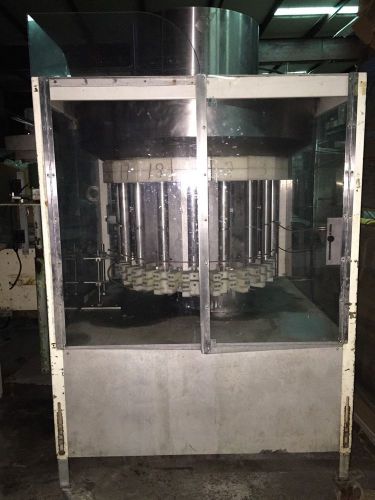 Stainless steel centrifugal 18 head rotary cap/bottle unscrambler (liquidating!) for sale
