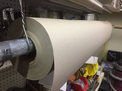 60&#034; 60 lb 750&#039; Brown Kraft Paper Roll Shipping Wrapping Cushioning Void Fill