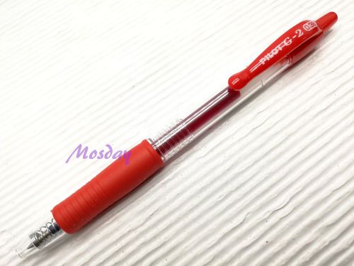 4pcs Pilot G2-38 Roller Ball Pen Retractable Gel Ink 0.38mm Ultra Fine, RED