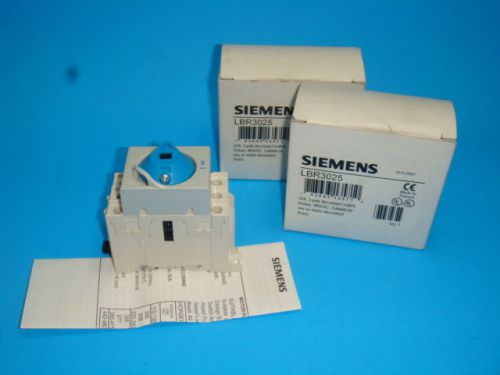 1 NEW SIEMENS LBR3025 ROTARY DISCONNECT SWITCH 25A, 3POLE, REAR MOUNT NEW IN BOX
