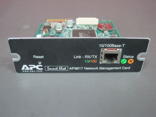 APC SMART SLOT NETWORK MANAGEMENT ADAPTER CARD AP9617 Ethernet 10/100