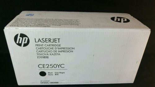 NEW HP CE250YC Black Toner 504A Genuine Sealed For LaserJet CP3525&amp;CM3530