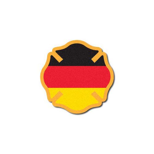 3M Reflective Fire Helmet Decal - Germany Flag Maltese