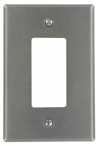 Leviton SO26 1-Gang Decora/GFCI Device Decora Wallplate, Device Mount, Stainless