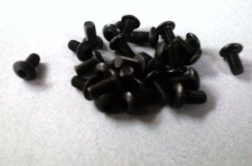 #10-32x3/8 button head hex socket cap screws black oxide (25) for sale