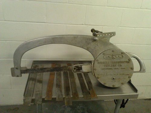 Russell harrington m59 splitting saw with 9 blades 230 volt 3 phase for sale