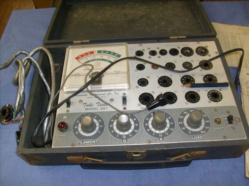 Accurate Brand Radio Tube Tester Model 257  with Tube Chart Booklet  / 5u4