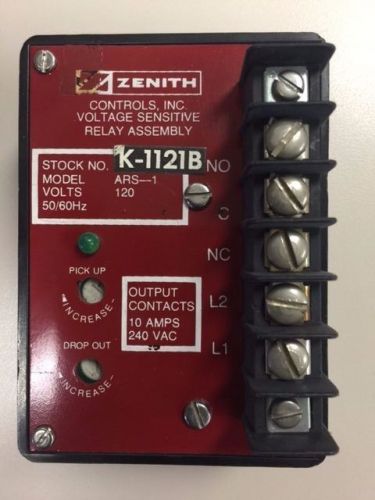 K-1121B  Zenith Controls Voltage Sensitive Relay Assembly - K1121B Model ARS-1